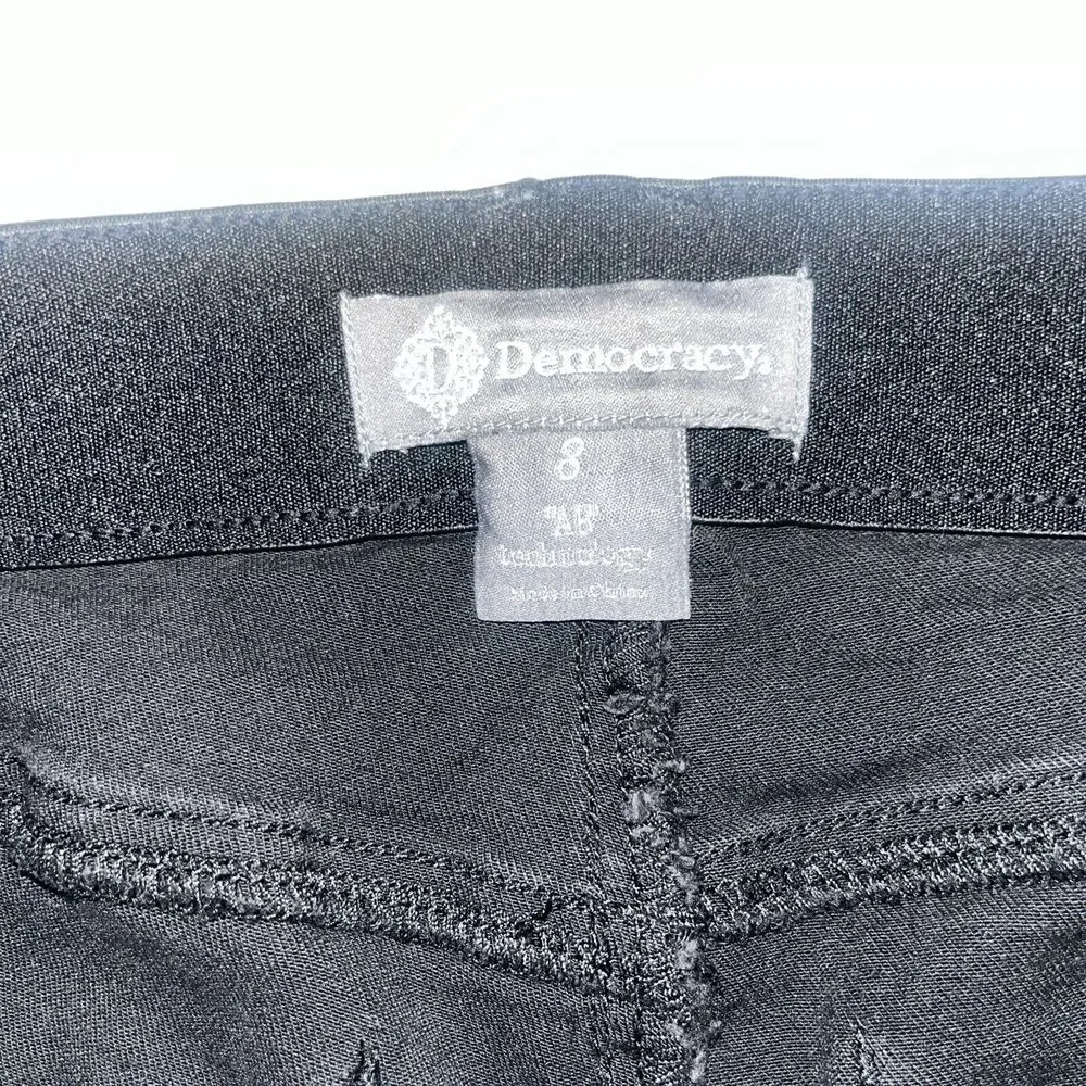 Sz 8 Democracy Ab Technology Gray Lightly Distressed Skinny Jeans W Frayed Hem